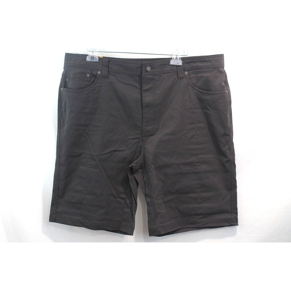 prAna Brion Shorts Mens size 42 Charcoal Gray Stretch Hiking Fishing Outdoors
